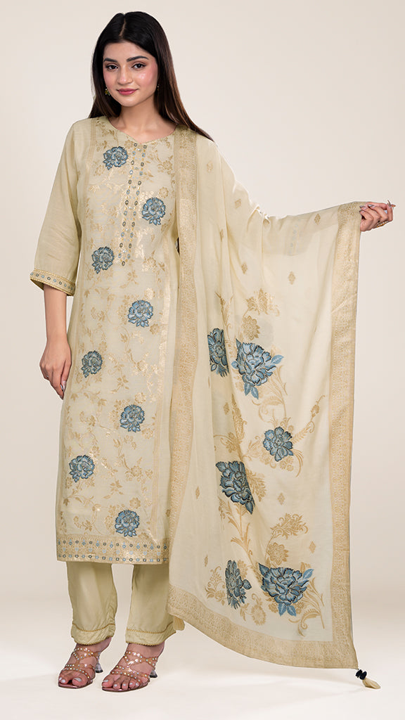 Tia Hand Emroided Kurta Set