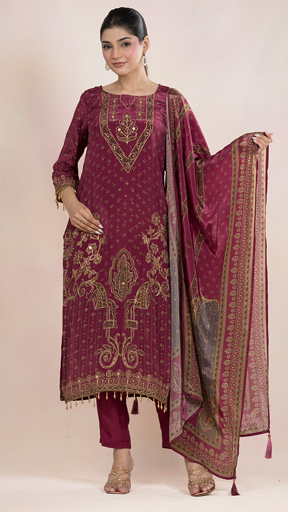 Calina-Kurta pants Set with Dupatta