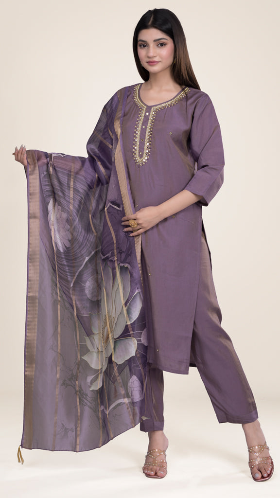 Jiya Roman Silk Kurta Set