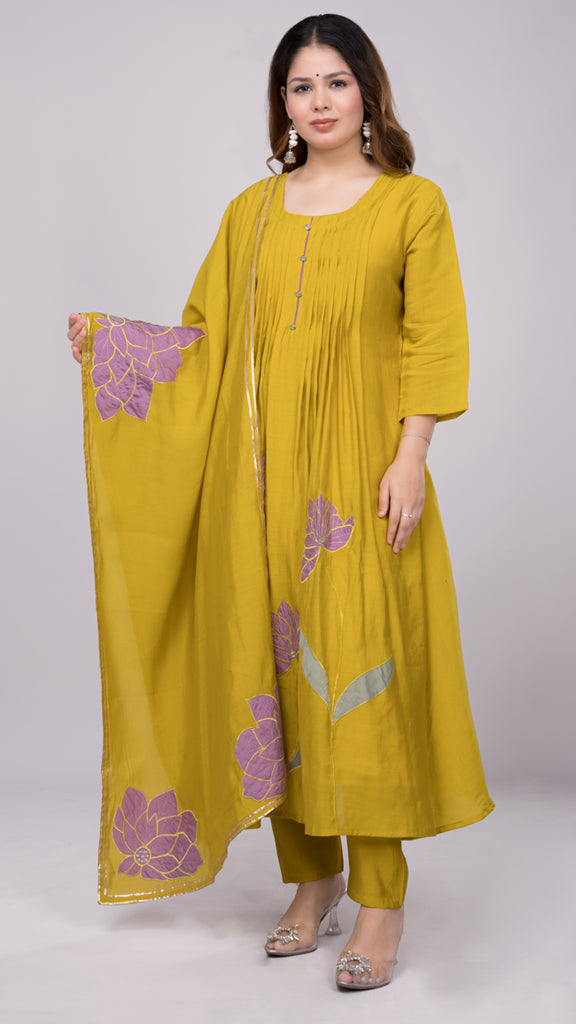 Qiana Kurti with Dupatta Set