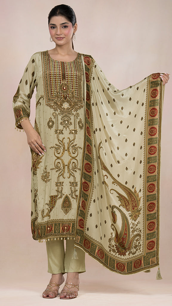 Camira-Kurta Pants Set with Dupatta