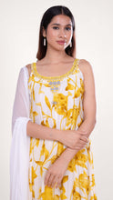 Aira Square Neck Kurta Set in Yellow