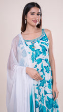 Aira Square Neck Kurta Set in Firozi