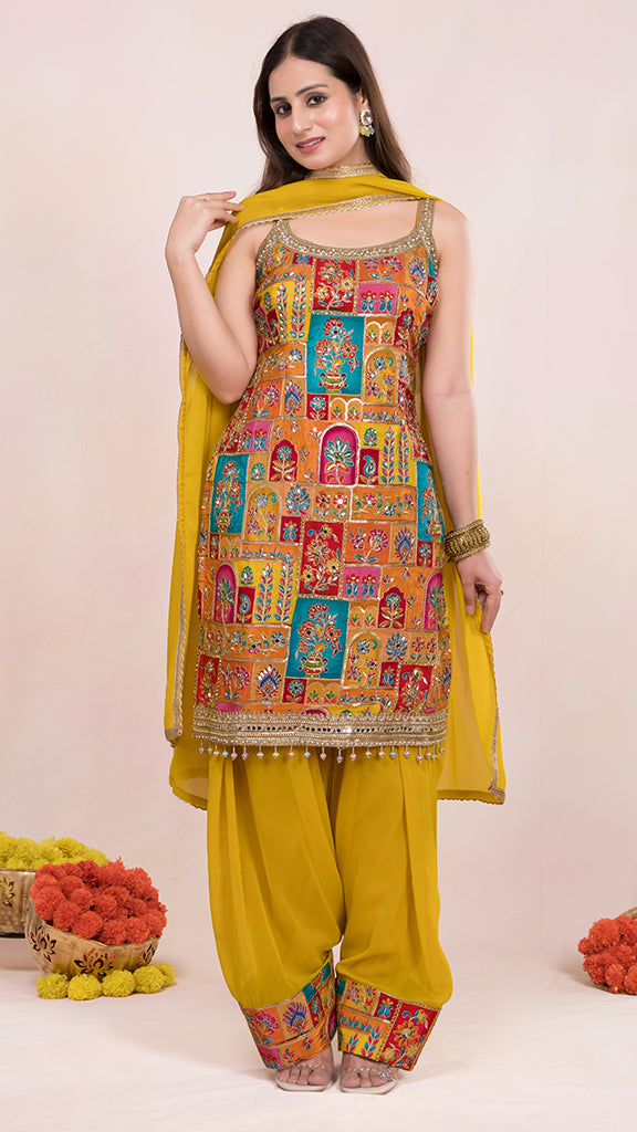 Brinya Kurti with Pants Set