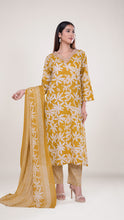 Jiya Kantha Work Kurta Set in Yellow