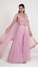 Eliza Pink Drape Top & Palazzo Set