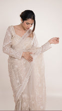 Amaira Zari Handwork Saree in Creme