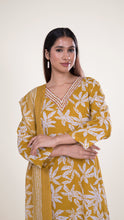 Jiya Kantha Work Kurta Set in Yellow