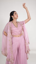 Eliza Pink Drape Top & Palazzo Set