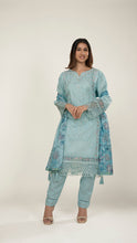 Sharvani Cotton Suit Set in Sky Blue