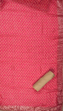 Civara Unstitched Kurta Set in Beige with Pink Dupatta