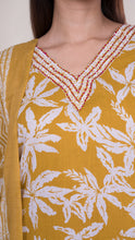 Jiya Kantha Work Kurta Set in Yellow