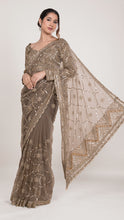Amaira Zari Handwork Saree in Mouse
