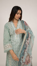 Nayra Kurta Set in Sea Green