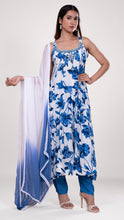 Aira Square Neck Kurta Set in Blue