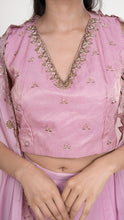 Eliza Pink Drape Top & Palazzo Set