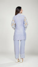 Ziya Schiffli Co-ord Set in Blue