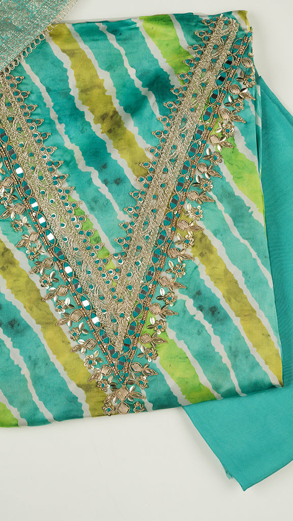 Elira- V-neck Kurta Set with Dupatta