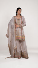 Yuvika Round Neckline Heavy Suit in Ivory